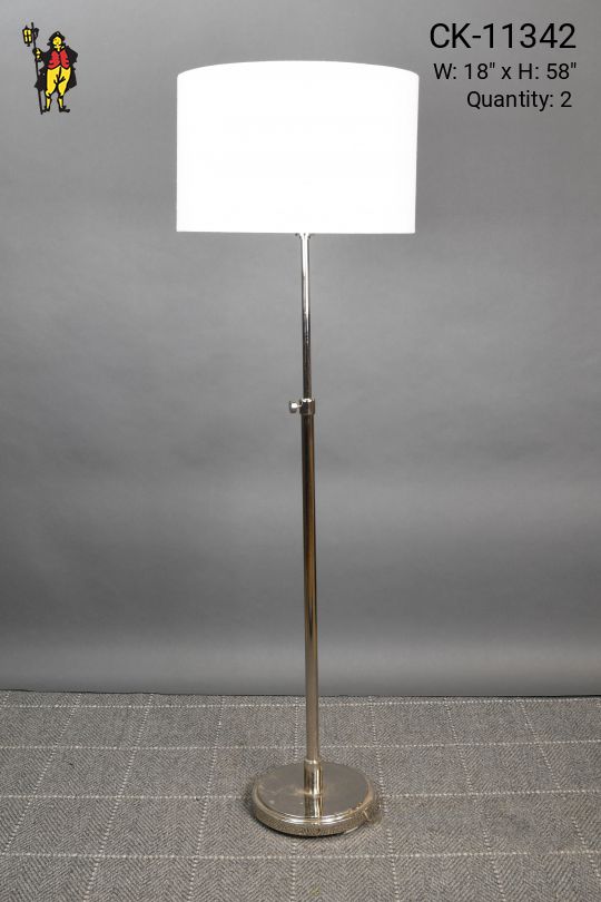 Polished Nickel Adjustable Stick Floor Lamp