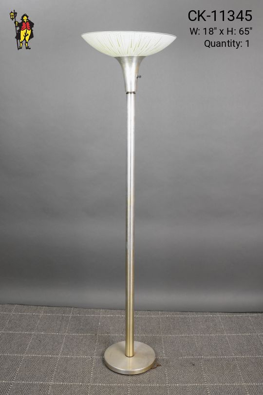 Modern Nickel Standing Torchiere