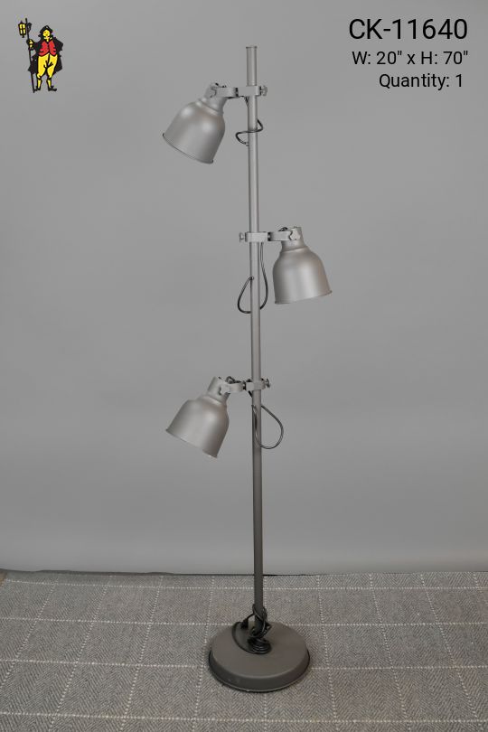 Three Light Directional Floor Lamp