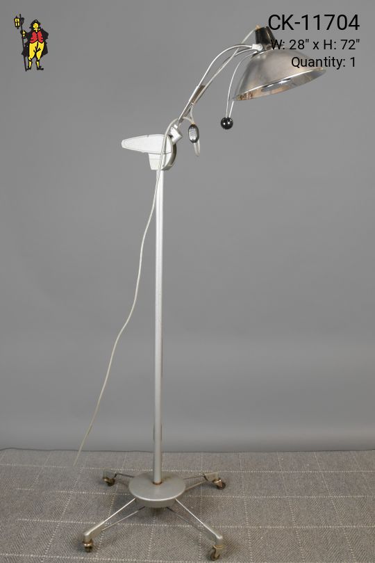 Rolling Vintage Medical Floor Lamp