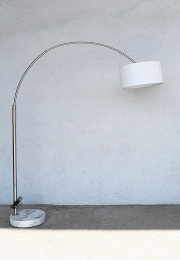 Modern Marble Base Arc Floor Lamp