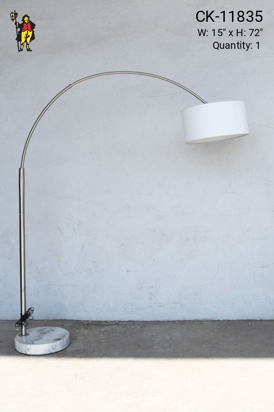 Modern Marble Base Arc Floor Lamp