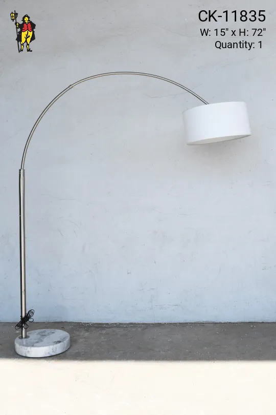 Modern Marble Base Arc Floor Lamp