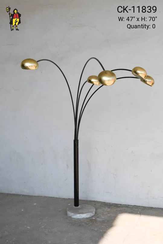Five Light Mid Century Modern Arc Floor Lamp