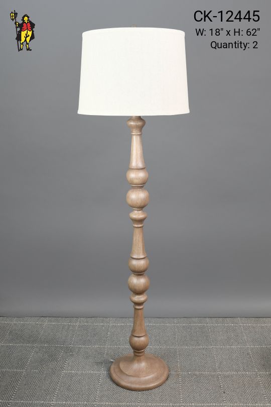 Traditional Wooden Floor Lamp