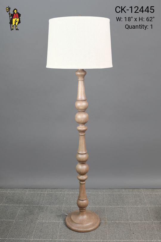 Traditional Wooden Floor Lamp