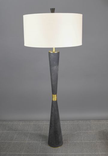 Black & Brass Mid Century Floor Lamp