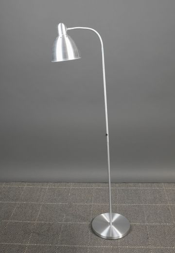 Nickel Gooseneck Reading Floor Lamp