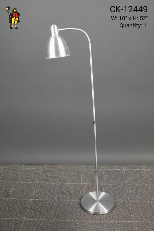 Nickel Gooseneck Reading Floor Lamp