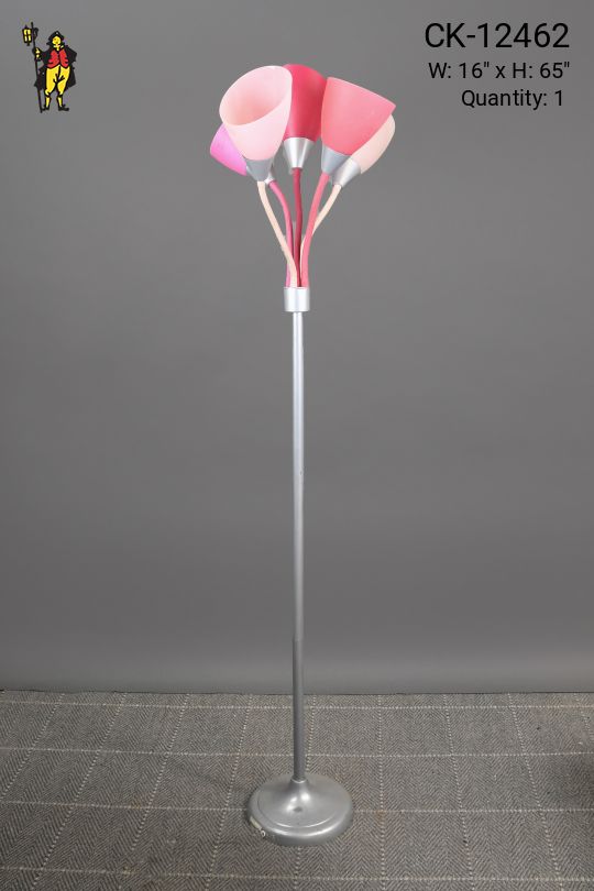 Pink Directional Gooseneck Floor Lamp