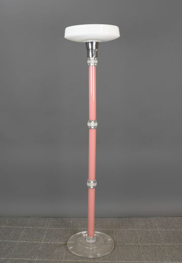 Pink & Lucite Torchiere