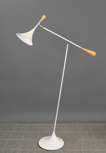 Mid Century Modern Swivel Adjustable White Floor Lamp