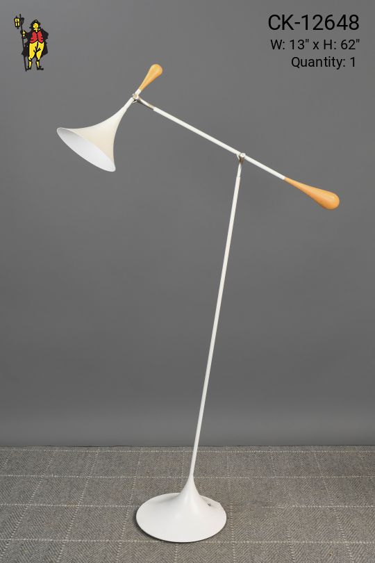 Mid Century Modern Swivel Adjustable White Floor Lamp