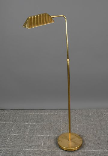 Brass Shaded Reading Floor Lamp