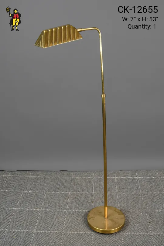 Brass Shaded Reading Floor Lamp