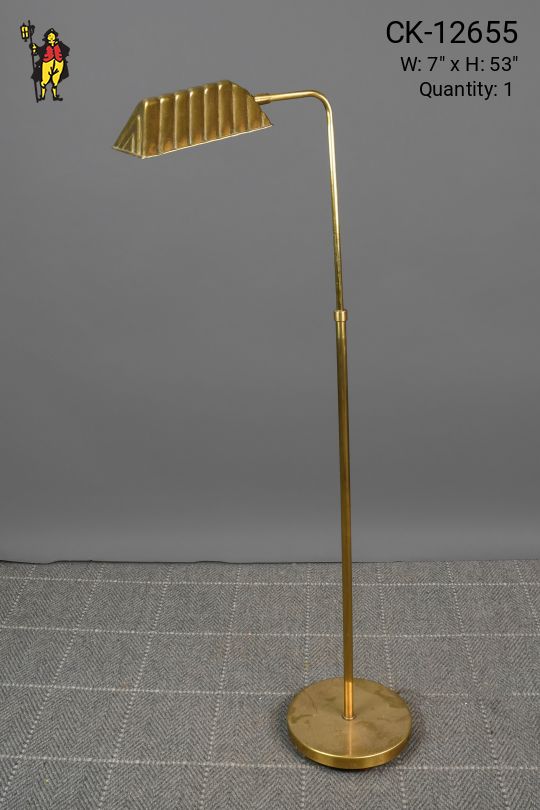 Brass Shaded Reading Floor Lamp