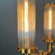 Four Light Brass & Glass Floor Lamp #0