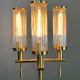 Four Light Brass & Glass Floor Lamp #2