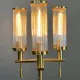 Four Light Brass & Glass Floor Lamp #2
