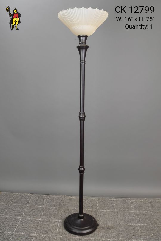 Black Contemporary Torchiere