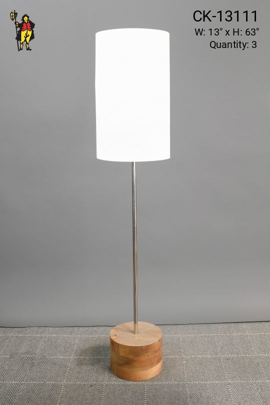 Wooden Base Modern Floor Lamp