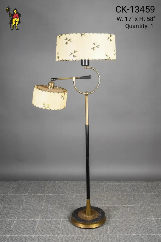 Mid Century Two Light Floor Lamp