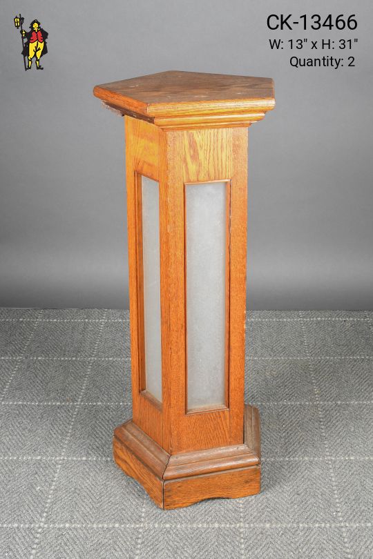 Wooden Light Up Pedestal