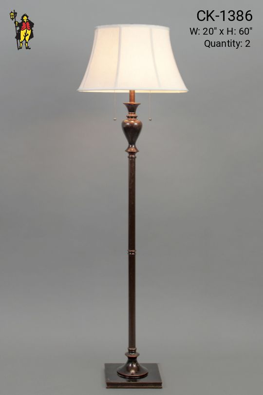 Bronze Floor Lamp w/Empire Shade