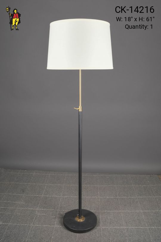 Black & Brass Adjustable Floor Lamp