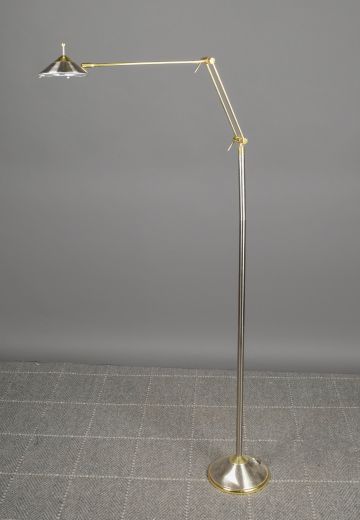 Brass & Nickel Adjustable Reading Floor Lamp