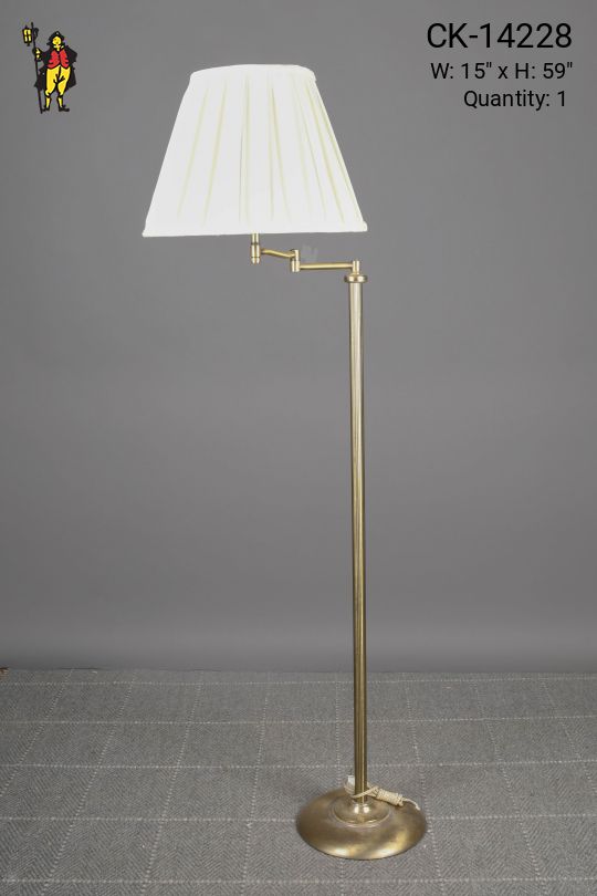Brass Swing Arm Floor Lamp