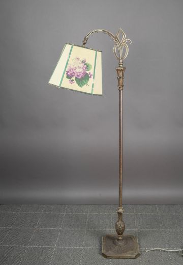 Rustic Brass Bridge Floor Lamp
