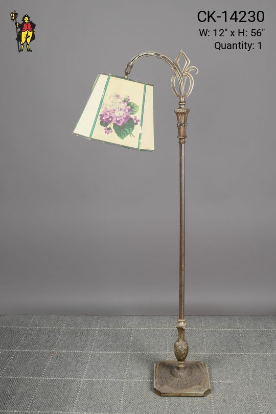 Rustic Brass Bridge Floor Lamp