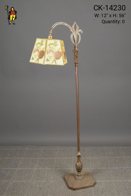 Rustic Brass Bridge Floor Lamp