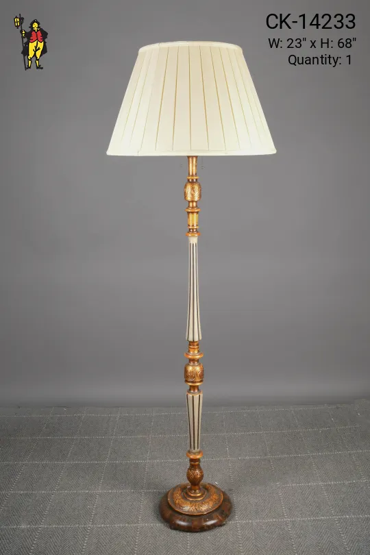 Painted Wooden Floor Lamp