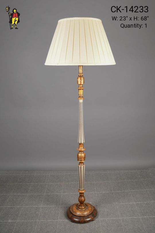 Painted Wooden Floor Lamp