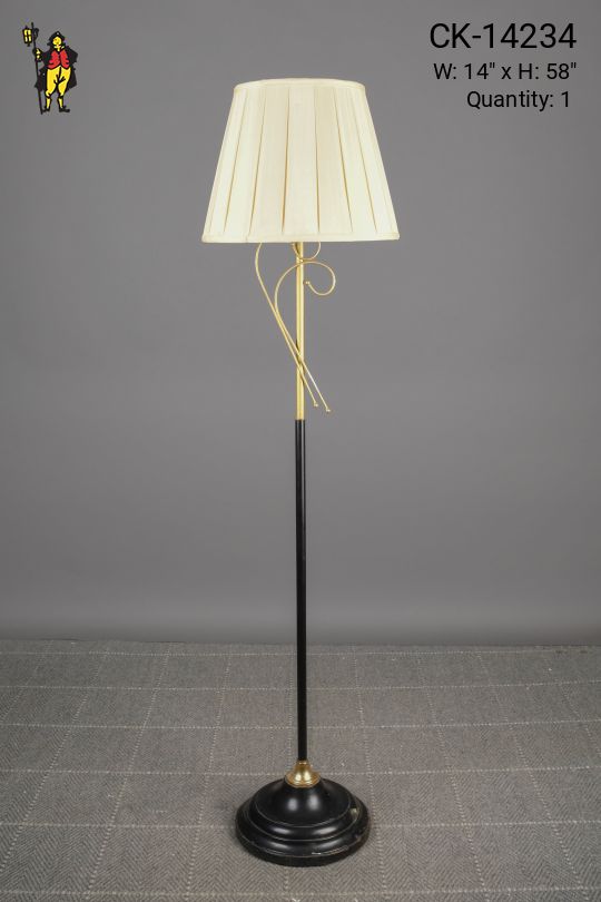 Black & Brass Musical Note Floor Lamp