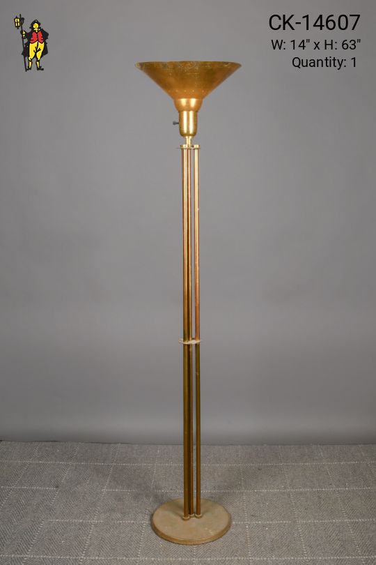 Metal Shaded "Tripod" Torchiere