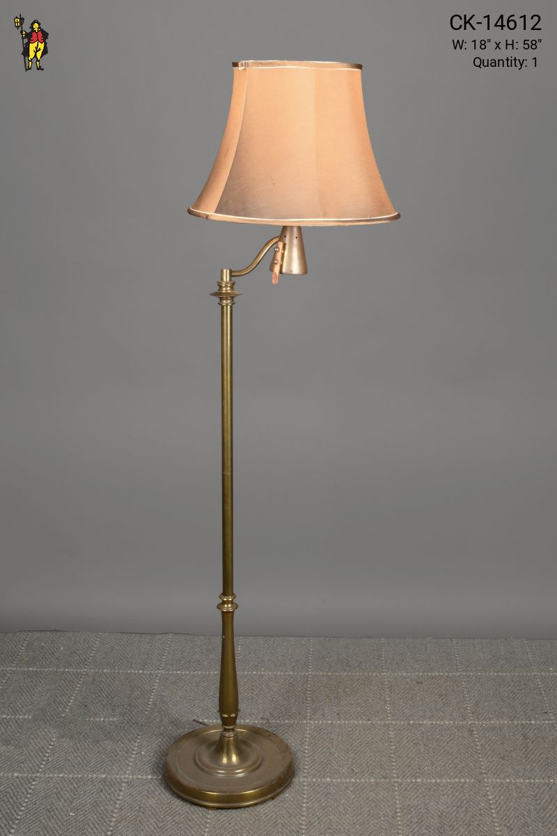 Mid Century Antique Brass Swing Arm Floor Lamp Floor Lamps Collection City Knickerbocker Lighting Rentals