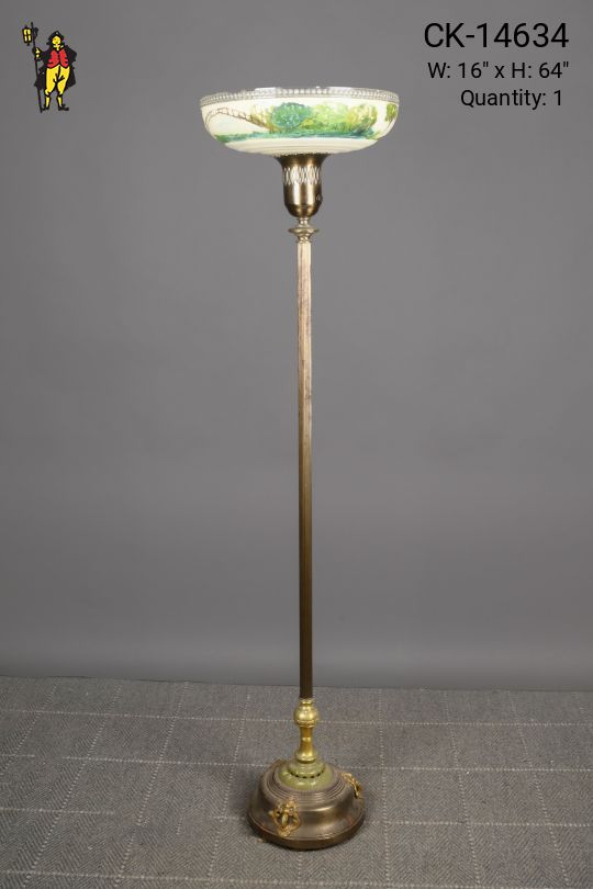 Antique Brass Torchiere