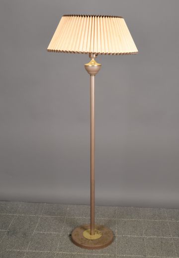 Bronze w/Brass Accents Mid Century Floor Lamp