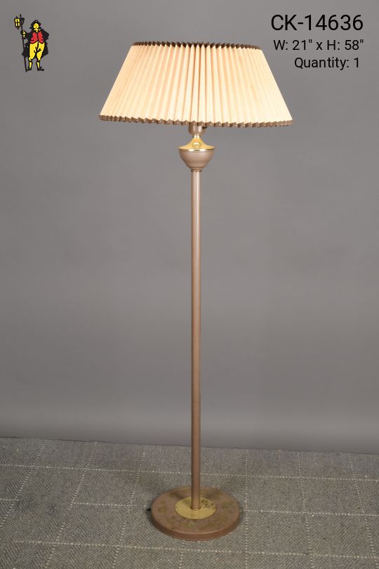 Bronze w/Brass Accents Mid Century Floor Lamp