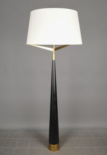 Black & Brass Oversize Floor Lamp