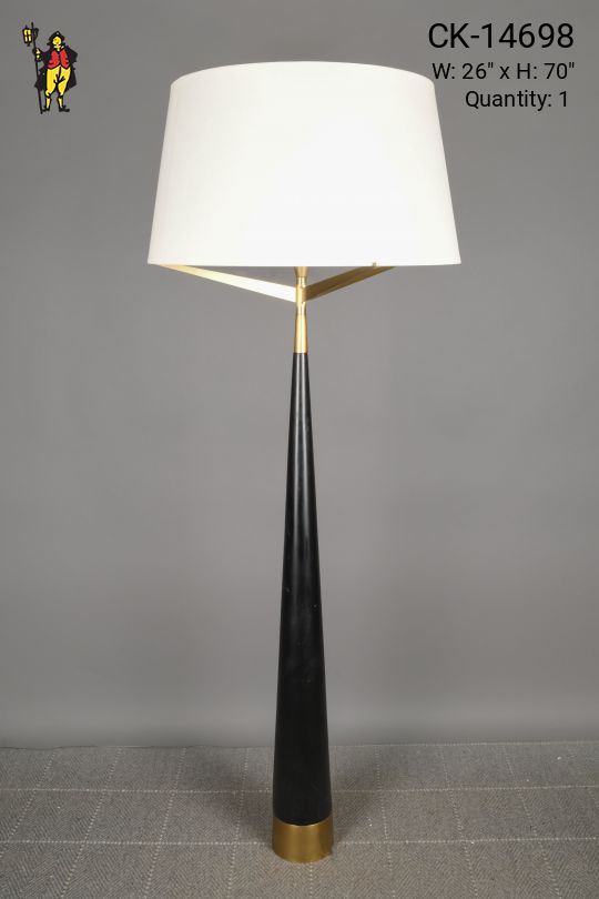 Black & Brass Oversize Floor Lamp