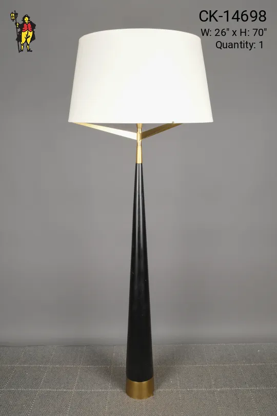Black & Brass Oversize Floor Lamp