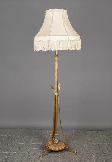 Antique Brass Art Deco Floor Lamp