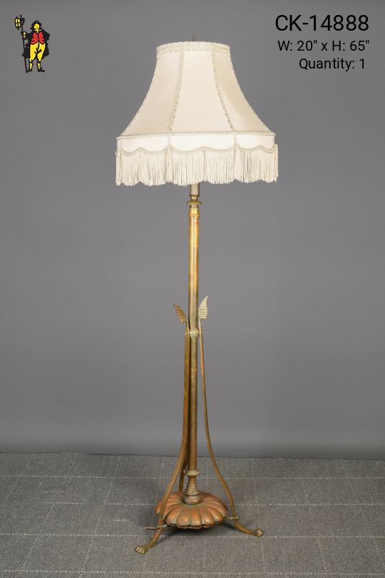 Antique Brass Art Deco Floor Lamp