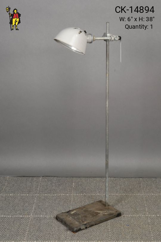 Small Nickel Industrial Task Floor Lamp
