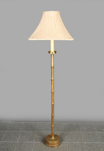 Brass Single Candle Floor Lamp