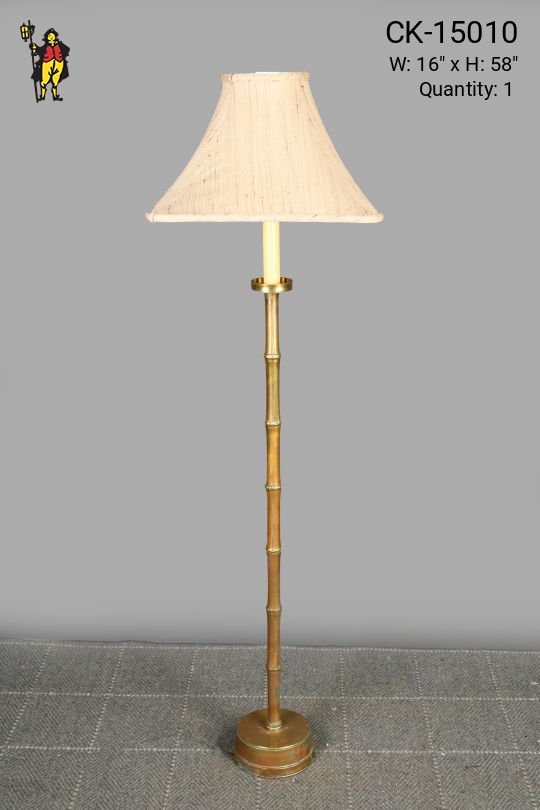 Brass Single Candle Floor Lamp